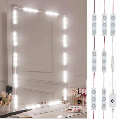 #ad Dimmable Vanity Lights Makeup Mirror LED Light Kit 60 LEDs 10ft Hollywood Style $16.99