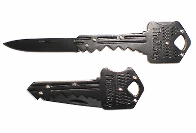 #ad All Black Folding Pocket Key Knife 1.5 Inch Stainless Steel Drop Point Blade $6.95