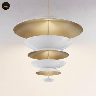 #ad Chandelier Brass Modern Mid Century Cosmic Pendant Light Fixture Gift for Home $628.80