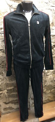 #ad FILA VELOUR TRACK SUIT CLASSIC DEVERALL NEW WITH TAGS $115.00