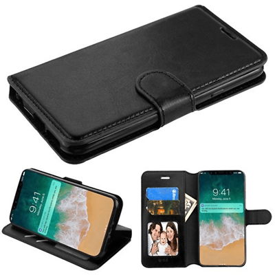 #ad For Samsung Note 20 Leather Flip Wallet Phone Holder Protective Cover BLACK $6.95