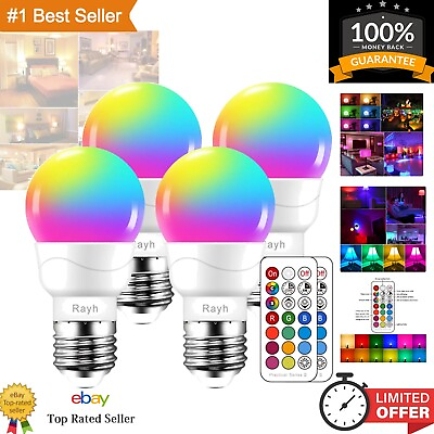 #ad Color Changing Light Bulb RGB LED Light Bulbs with Remote Control Dimmable ... $31.22