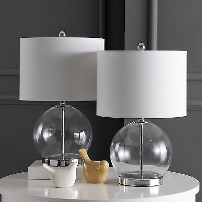 #ad SAFAVIEH Lonni Table Lamp Set of 2 Clear Chrome $88.84