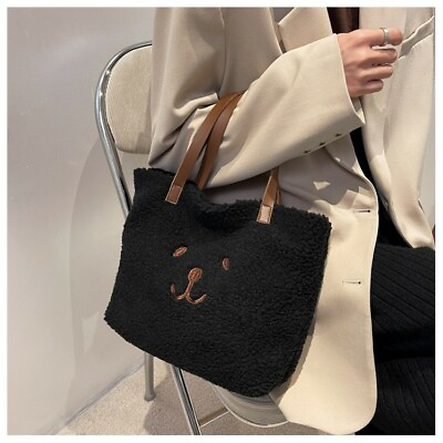 #ad Tote Bag Cartoon Print Black Girl Large Capacity Handbag Fashion Shoulder Bags $45.71
