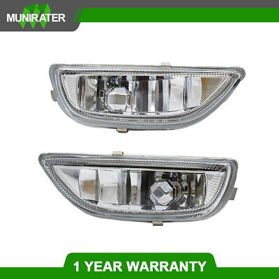 #ad Pair of Fog Lights Clear Lens Front Driving Lamps for 2001 2002 Toyota Corolla $26.01