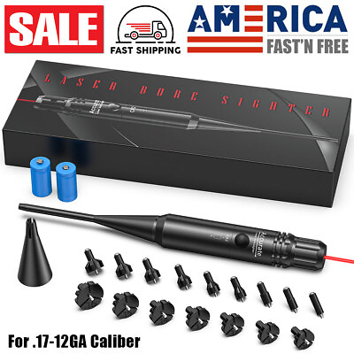 #ad #ad Professional Laser Bore Sight Kit Multiple Caliber Upgraded Red Dot Bore Sighter $15.22
