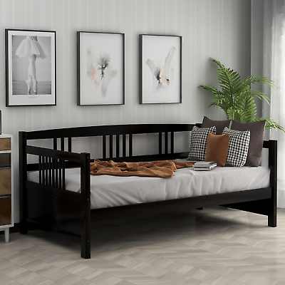 #ad Solid Wood Daybed Twin Size Multifunctional Espresso $236.64