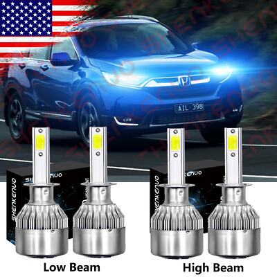 #ad For Honda CR V 2005 2006 CRV Combo LED Headlight High Low Beam blue Bulbs Kit $25.49