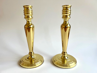 #ad Set of 2 Baldwin Brass Vintage 7quot; Candlestick Holders for Taper Candles $39.00