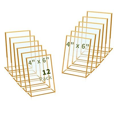 #ad 12 Pack 4x6 Inch Acrylic Sign Holders Flyer Document Brochure Display Holders $32.85