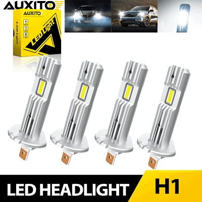 #ad 4x H1 LED Headlight Bulbs Conversion Kit High Low Beam Super Bright 6500K White $42.99