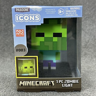 #ad Minecraft Zombie Night Light Lamp 3D Character Figure Icons Paladone #003 New $17.09