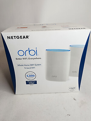 #ad Netgear Orbi AC3000 Tri Band Wireless Router White RBK50 100NAS NEW $129.99