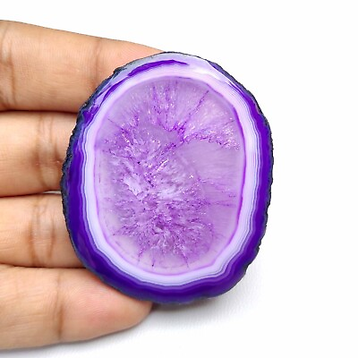 #ad Purple Agate Slice Druzy Geode Cabochon Loose Natural Gemstone 151 Cts #5791 $11.19