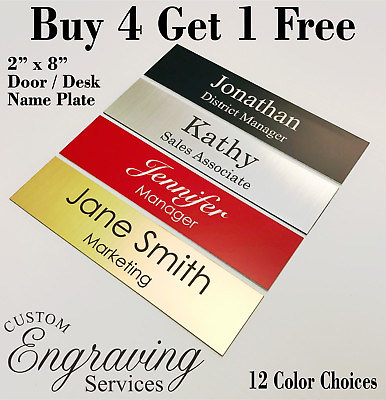 #ad NAME PLATE FOR OFFICE DESK OR DOOR 2quot;X8quot; SIGN PLAQUE PERSONALIZATION OFFICE $6.29