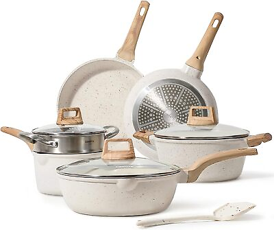 #ad Carote 10 Pcs Pots and Pans Set Nonstick Granite Induction Kitchen Cookware Sets $56.99