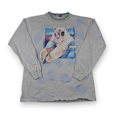 #ad Polar Bear Wildlife Nature Size Large Sweatshirt $153.75