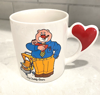#ad Vintage Valentines Day Mug 1984 Big Daddy Bear The Love Hearts CUTE CUP $8.99