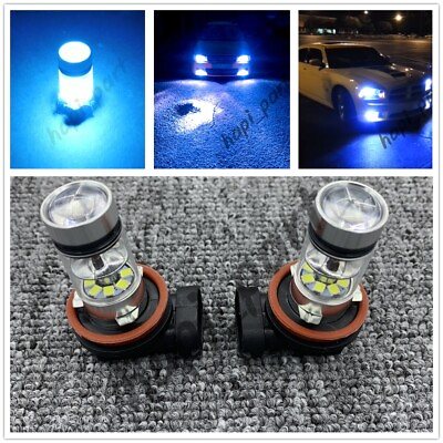 #ad 2X 9005 H10 9145 100W 8000K ICE BLUE LED Headlight Bulbs Kit Fog Light DRL $15.99