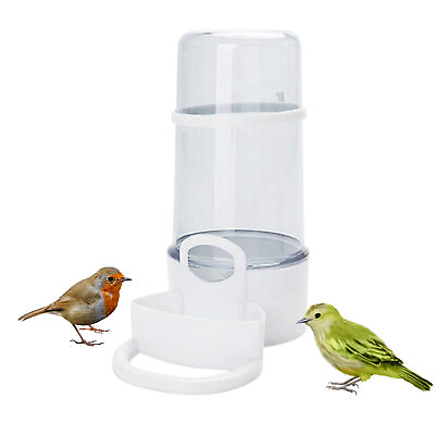 #ad Pet Bird Feeder Food Water Feeding Automatic Drinker Parakeet Parrot Dispenser $10.13