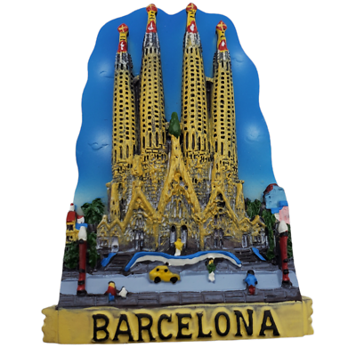 #ad Barcelona Fridge Magnet Souvenir Magnetic Travel Tourist Spain Landmark Sagrada $3.24