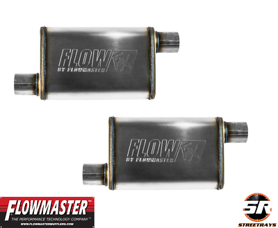 #ad Flowmaster 71236 Flow FX Moderate Sound Muffler 2.5quot; Offset Inlet Outlet Pair $110.70