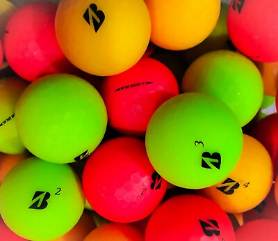 #ad 24 Near Mint Bridgestone e12 Soft Assorted Matte Color Golf Balls 5A 4A $38.69
