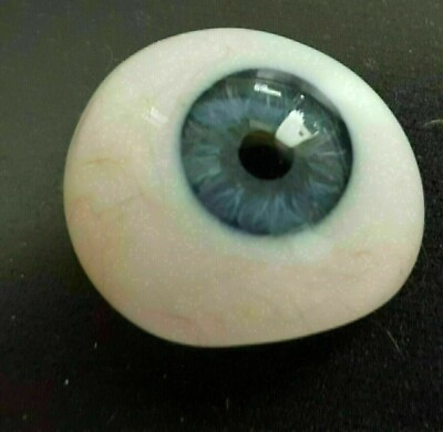 #ad Vintage Human Prosthetic Eye Antique Glass Artificial Blue Eye $10.62