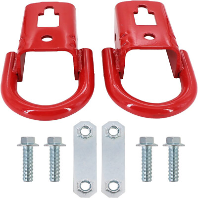 #ad 2pcs Towing Hooks amp; Hardware Front For 2009 2019 Ford F 150 FL3Z17N808A Red $36.59