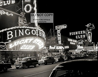 #ad 1950s VINTAGE PHOTO OF THE LAS VEGAS STRIP 8X10 PHOTO AA 317 $8.87