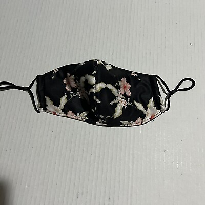 #ad Reusable Washable Floral Flower Pattern Cloth Face Mask Covering Black Accessory $2.47