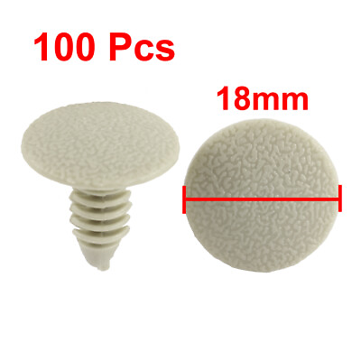 #ad 100 Pcs Brown Plastic Push Type Rivets Fastener Cars Door Trim Panel Clips 7.5mm $11.49
