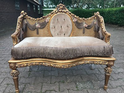 #ad #ad RICHLY DECORATED LOUIS XVI SOFA LOVE SEAT SETTEE MADE WHEN ORDERED $1950.00