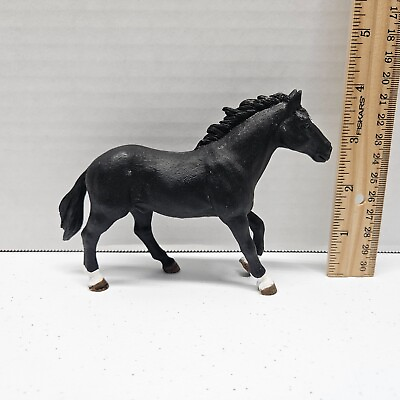 #ad Schleich BLACK BRONCO Appaloosa Stallion Horse Figure 2012 NICE $12.85