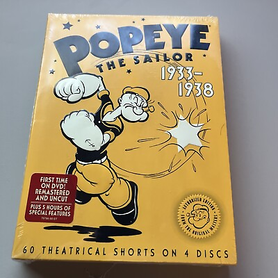 #ad Popeye The Sailor: 1933 1938 Volume One DVD BRAND NEW SEALED $29.99