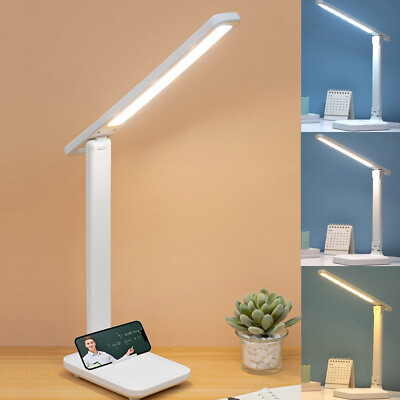#ad LED Desk Light Touch Sensor Table Bedside Reading Lamp USB Rechargeable Dimmable $10.79