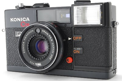 #ad 【Near Mint】Konica C35 EF 35mm Compact Camera Black 38mm F2.8 Hexanon Lens JAPAN $67.99