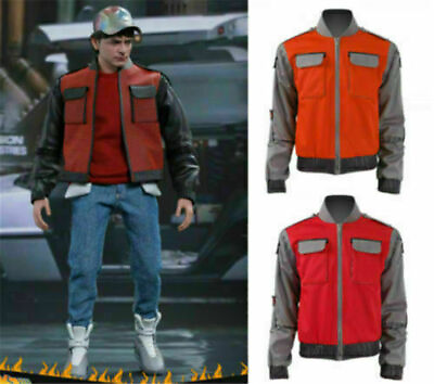 #ad Back To the Future Marty Mcfly Jacket Cosplay Adults Red Coat Casual Outwear $37.04