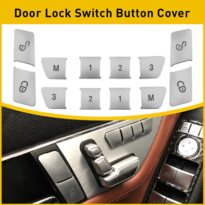 #ad Fits Mercedes Benz Class W212 W204 Car Door Lock Unlock Switch Button Cover Trim $14.53