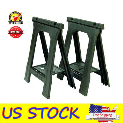 #ad 1 Pair Folding Sawhorse Portable V groove Lightweight 32quot; H x 22 1 2quot; W x 5quot; D $69.52