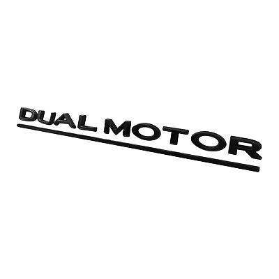 #ad 3D DUAL MOTOR EMBLEM MATTE BLACK FOR Model 3 amp; Y REAR TRUNK BADGES ACCESSORIES $9.59