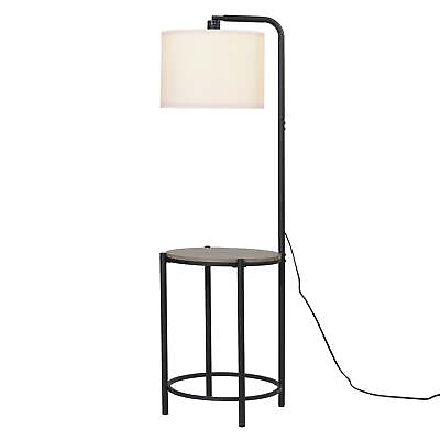 #ad 54 inch Mid Century Style Floor Lamp Modern Light with Faux Wood Finished Table $74.97