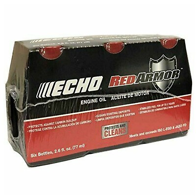 #ad Echo 6550001 Red Armor 2 Cycle Engine Oil 6 Pack 2.6 oz 50:1 $21.95