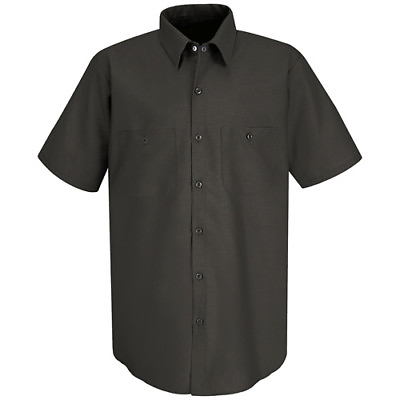 #ad #ad Red Kap Work Shirt Solid Color 2 Pocket Men#x27;s Industrial Uniform Short Sleeve $15.98