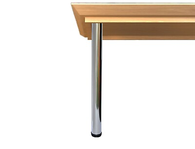 #ad Metal Table Leg Dining Desk Counter Top Leg 34 inch Chrome 4PC New DIY Value $132.00