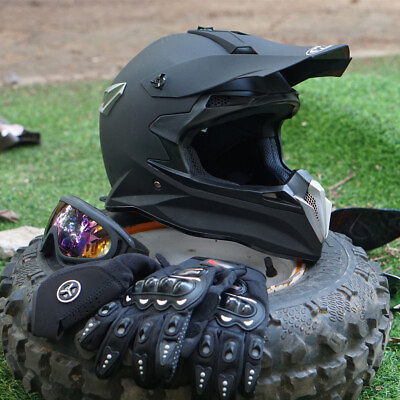 #ad Motorcycle DOT Adult Full Face Helmet Off Road Dirt Bike ATV Motocross M XXL XL $50.99