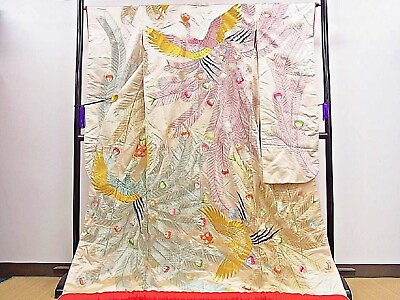 #ad Japanese Kimono Uchikake Wedding Pure Silk japan 1572 $399.00