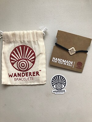 #ad Wanderer Bracelet Hand Made In Bali With Initials WJ amp; HG Adjustable Bag Sticker $9.99