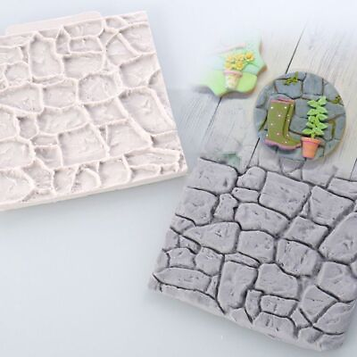 #ad Retro Pebble Wall Silicone Mold Designer DIY Brick Concrete Molds Wall Panel $13.03