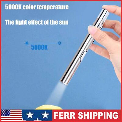 #ad USB Rechargeable LED Flashlight Medical Handy Pen Light Hand Torch Clip Lamps $7.29